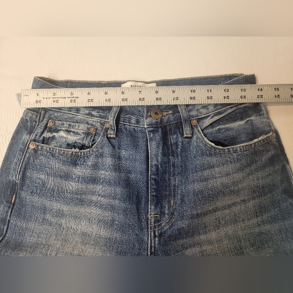 PISTOLA High Rise 27-in light knee distressing, vintage fading slim straight cut - Picture 2 of 11